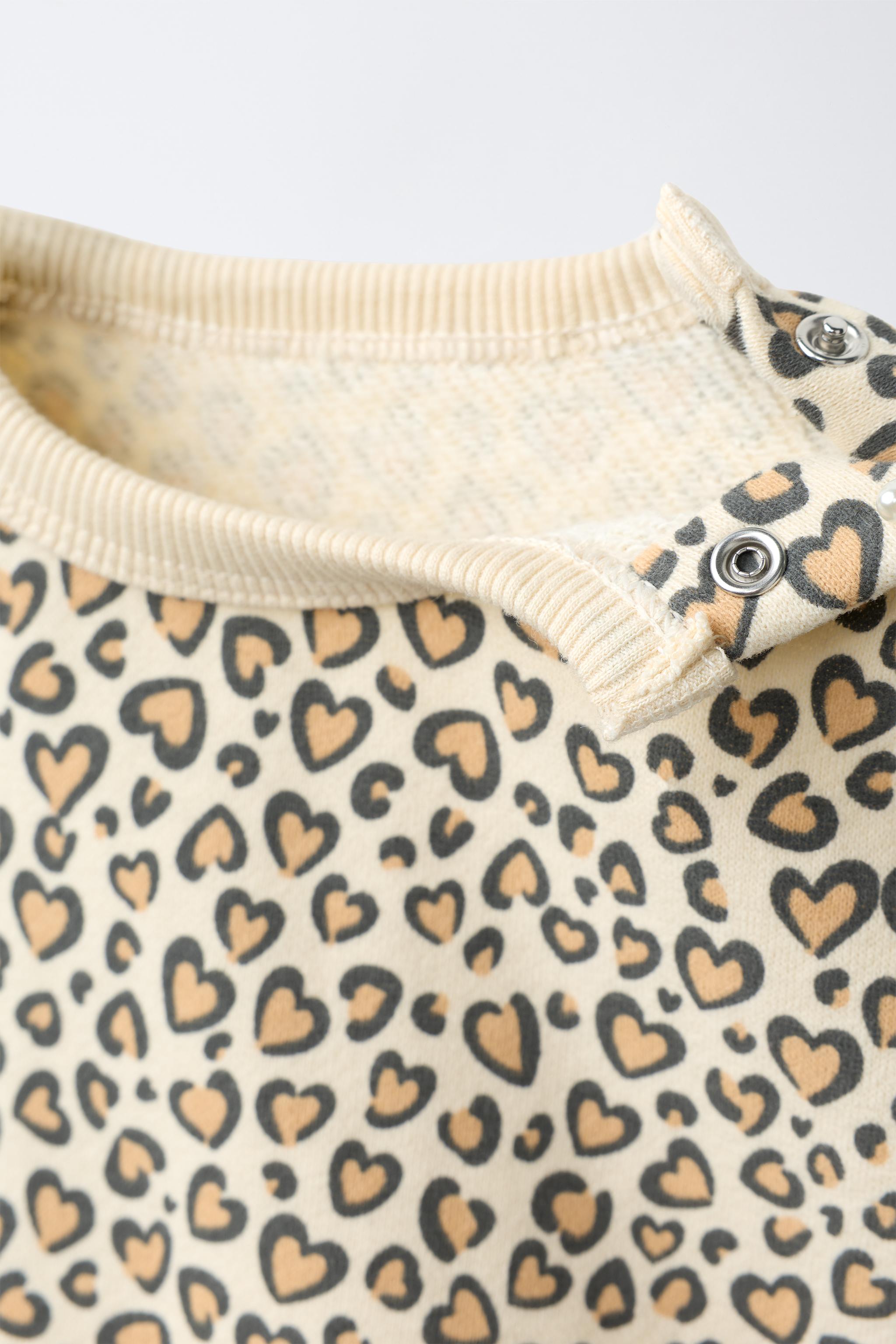 ANIMAL PRINT SWEATSHIRT AND LEGGINGS SET